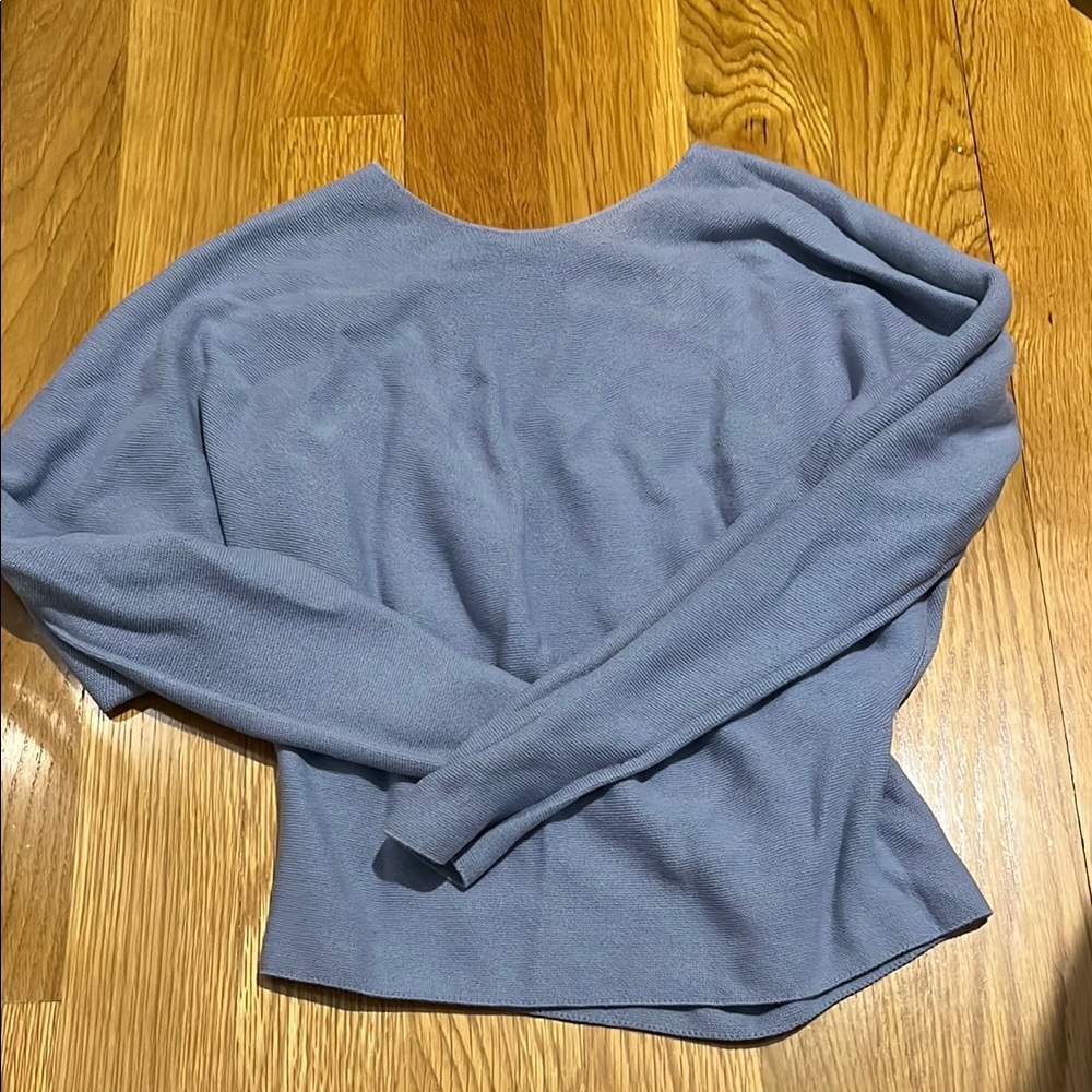 Uniqlo Soft Blue Knit Top